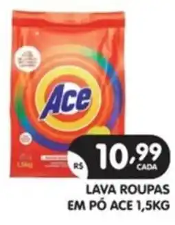 Supermercados Real lava roupas em pó ace oferta