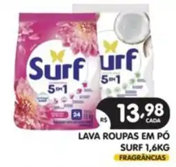 Supermercados Real lava roupas em pó surf 1,6kg oferta