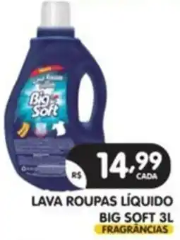 Supermercados Real Lava roupas líquido big soft 3l oferta