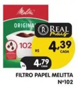Supermercados Real Filtro papel melitta n102 oferta