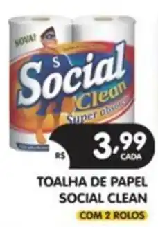 Supermercados Real Toalha de papel social clean oferta