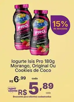 Super Lagoa logurte isis pro morango, original ou cookies de coco oferta