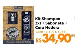 Supermercados Archer Kit Shampoo 3x1 + Sabonete + Cera Hedera oferta