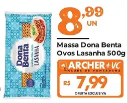 Supermercados Archer Massa dona benta ovos lasanha oferta
