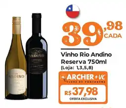 Supermercados Archer Vinho Rio Andino Reserva oferta