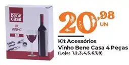 Supermercados Archer Kit acessórios vinho bene casa 4 peças oferta