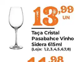 Supermercados Archer Taça Cristal Pasabahce Vinho Sidera oferta
