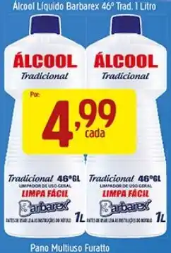 Supermercados Guanabara álcool líquido barbarex 46° tradicional oferta