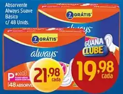 Supermercados Guanabara Absorvente always suave básico oferta