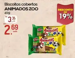Cometa Supermercados Biscoitos cobertos animados zoo oferta