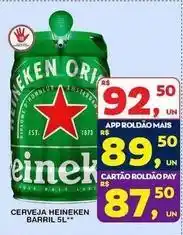 Roldão Heineken - cerveja barril oferta