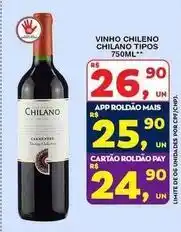 Roldão Chilano - vinho chileno tipos oferta