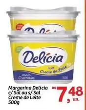 Delícia - margarina c/ sal ou s/ sal creme de leite