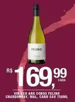 DB Supermercados Vin bco arg cobos felino chardonnay, mal, carb sau oferta