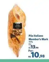 Sam's Club Member's mark - pão italiano oferta