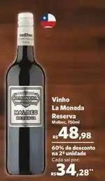 Sam's Club La moneda - vinho reserva oferta