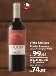 Sam's Club Emiliana - vinho oferta