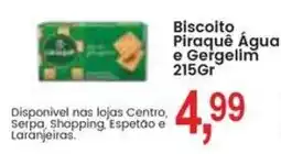 Federzoni Supermercados Biscoito Piraque Água e Gergelim oferta