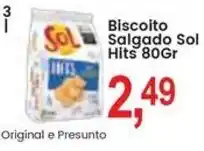 Federzoni Supermercados Biscoito Salgado Sol Hits oferta