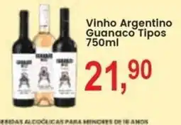 Federzoni Supermercados Vinho Argentino Guanaco Tipos oferta