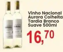 Federzoni Supermercados Vinho Nacional Aurora Colheita Tardia Branco Suave oferta