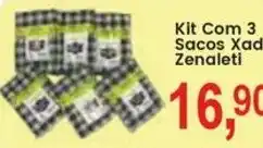 Federzoni Supermercados Kit Com 3 Sacos Xadrez Zenaleti oferta
