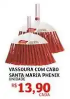 Assaí Atacadista Maria - vassoura com cabo santa phenix oferta