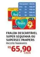 Assaí Atacadista Pampers - fralda descartável super sequinha ou supersec oferta