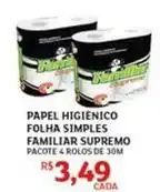 Assaí Atacadista Supremo - papel higiênico folha simples familiar oferta