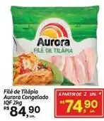 Fort Atacadista Aurora - filé de tilápia congelado iqf 2kg oferta