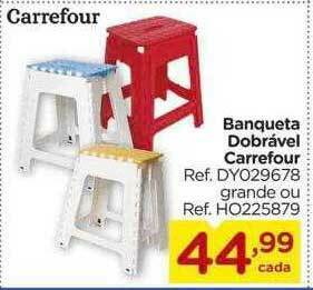 Carrefour Banqueta Dobrável Carrefour oferta