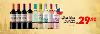 Althoff Supermercados Vinho Chileno Concha Y Toro Reservado oferta