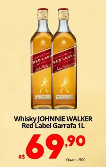 Althoff Supermercados Whisky johnnie walker red label garrafa 1l oferta