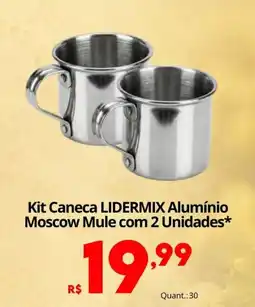 Althoff Supermercados Kit Caneca Lidermix Alumínio Moscow Mule com 2 Unidades* oferta