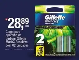 Frangolândia Carga para aparelho de barbear gillette mach3 sensitive oferta