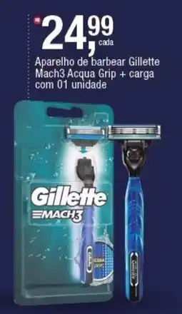 Frangolândia Aparelho de barbear gillette mach3 acqua grip oferta