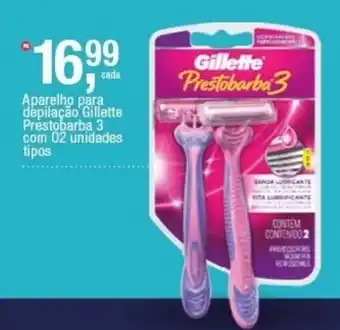 Frangolândia Aparelho para depilação gillette prestobarba 3 oferta