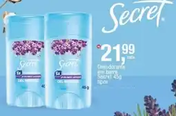 Frangolândia Desodorante em barra secret 45g tipos oferta