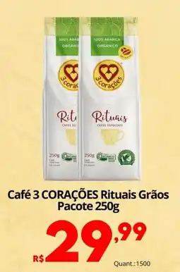 Althoff Supermercados Café 3 corações rituais grãos oferta