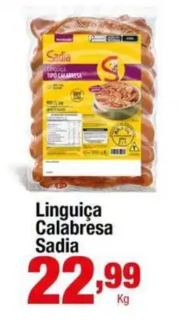 Santo Supermercados Linguiça Calabresa Sadia oferta