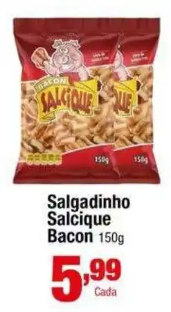 Santo Supermercados Salgadinho Salcique Bacon oferta