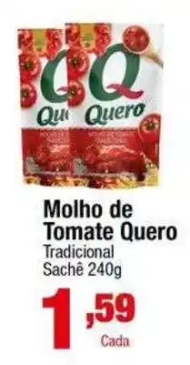 Santo Supermercados molho de tomate quero tradicional oferta