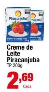 Santo Supermercados Creme de Leite Piracanjuba oferta