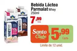 Santo Supermercados Bebida Láctea Parmalat Whey oferta