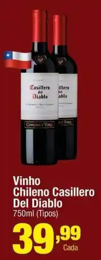 Santo Supermercados Vinho chileno casillero del diablo oferta