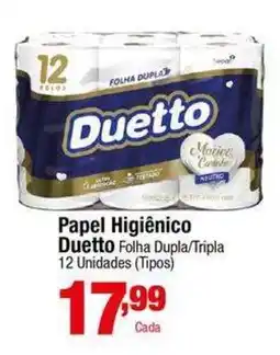 Santo Supermercados Papel Higiênico Duetto Folha Dupla/Tripla oferta