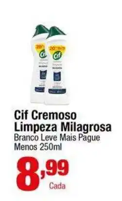 Santo Supermercados Cif Cremoso Limpeza Milagrosa Branco Leve Mais Pague Menos oferta