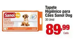 Santo Supermercados Tapete higiênico para cães sanol dog oferta