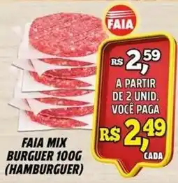 Zattão Supermercado Faia mix burguer 100g (hamburguer) oferta