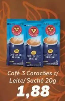 Supermercados Tauste Café 3 Corações c/ Leite oferta